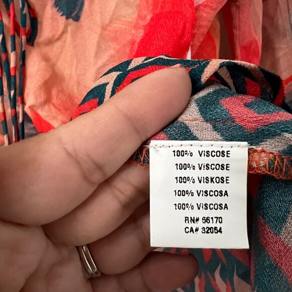 Blank London Womens Multicolor Watercolor Geometric Blouse Size 2XSmall - Picture 5 of 6